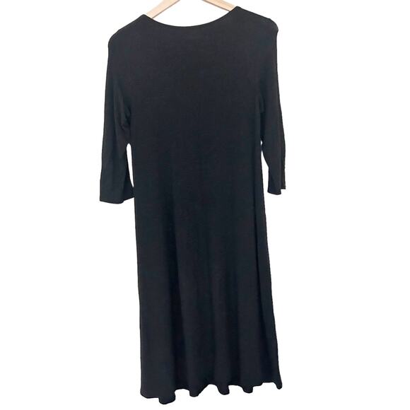 Eileen Fisher Dark Gray 3/4 Sleeve Dress Sz XS - Picture 4 of 6